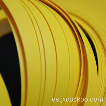 Color amarillo de buena calidad Cinta de bandas de borde de PVC
